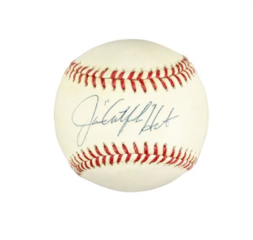 Catfish Hunter Single-Signed Official American League Baseball